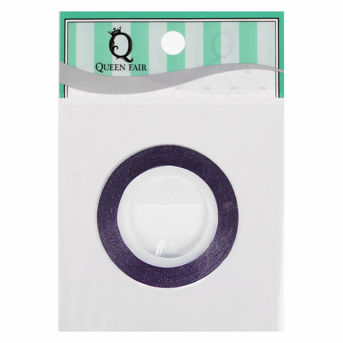 Лента фольгированная клеевая для ногтей "Блёстки", 0,1см, 10м, цвет фиолетовый