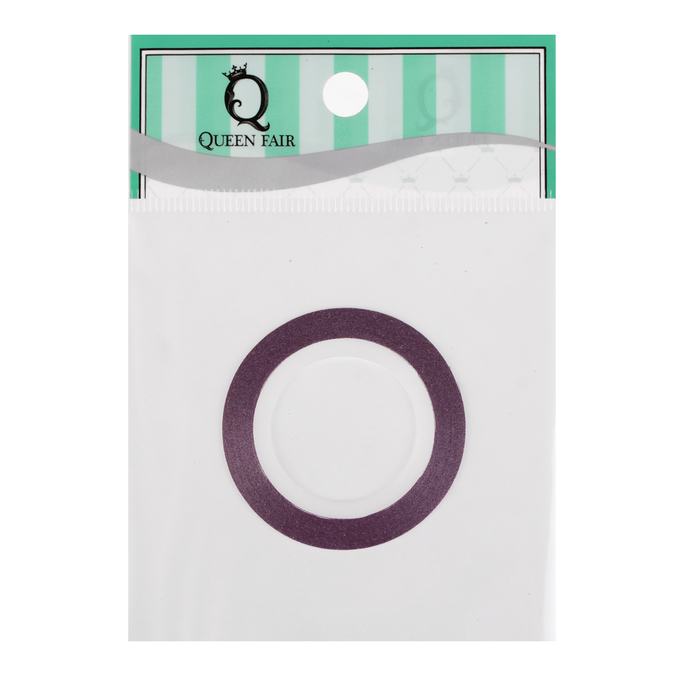 Лента фольгированная клеевая для ногтей "Блёстки", 0,1см, 10м, цвет розовый