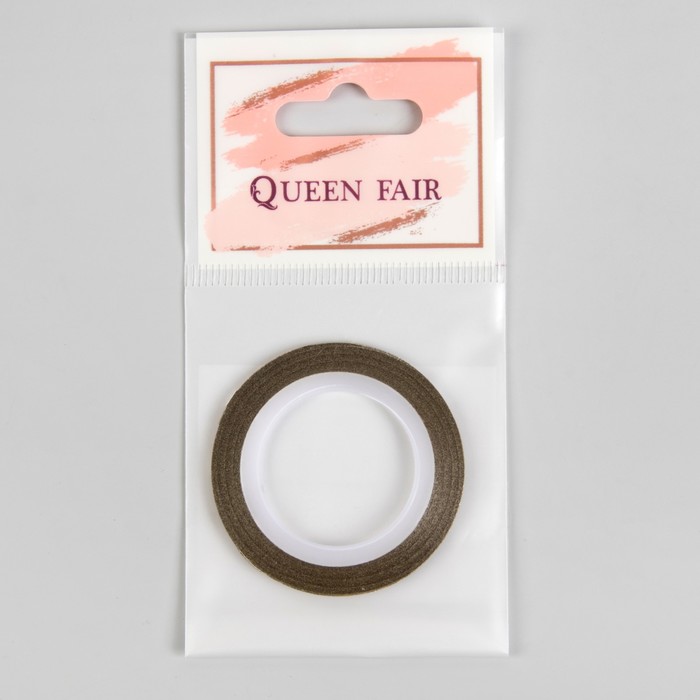 Лента фольгированная клеевая для ногтей "Блёстки", 0,2см, 10м, цвет бронзовый