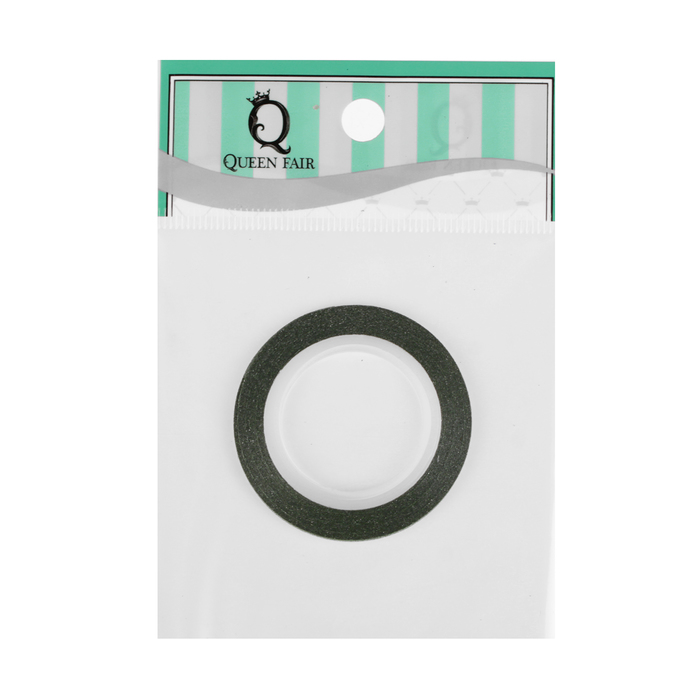 Лента фольгированная клеевая для ногтей "Блёстки", 0,3см, 10м, цвет зелёный