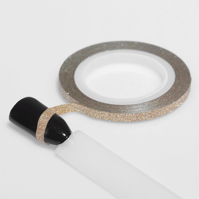 Лента фольгированная клеевая для ногтей "Блёстки", 0,3см, 10м, цвет бронзовый