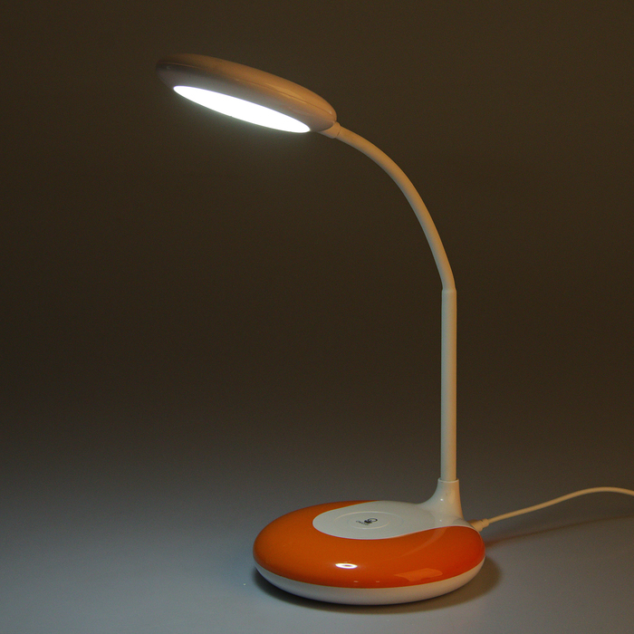 Лампа настольная сенсорная LED 3Вт USB 3АА "Озон" бело-жёлтая 30х13х13 см