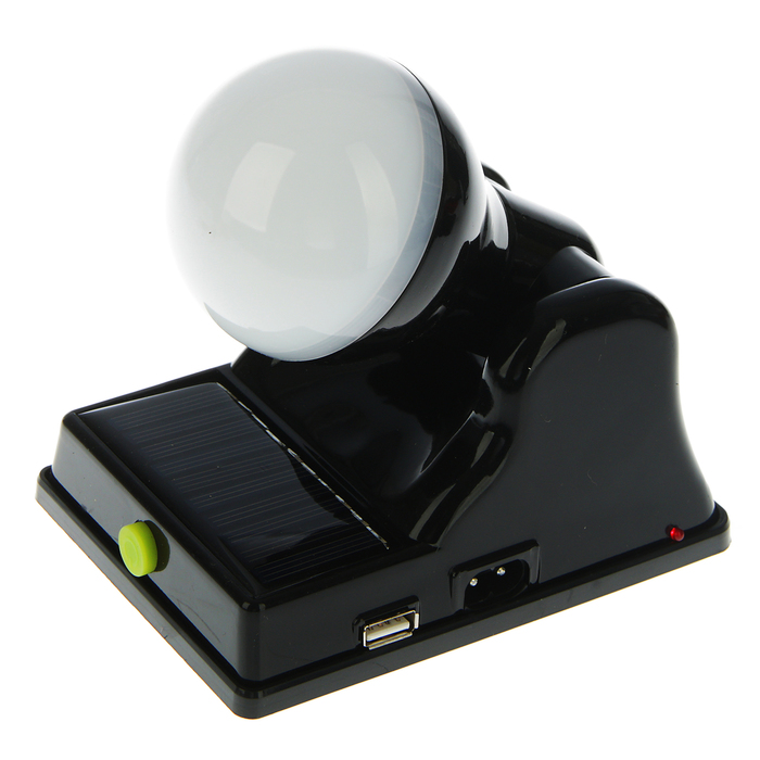 Фонарик 220 В, солнечная батарея, микс, 10х10х13.5 см