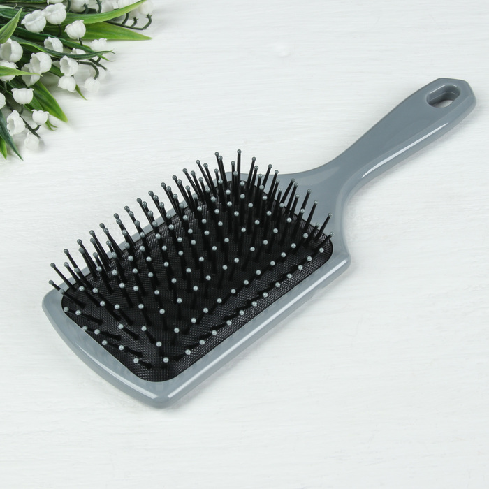 Расчёска массажная "Пирамида желаний", широкая, цвет жёлтый