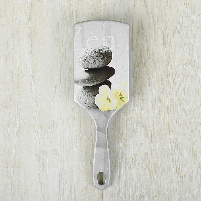 Расчёска массажная "Пирамида желаний", широкая, цвет жёлтый