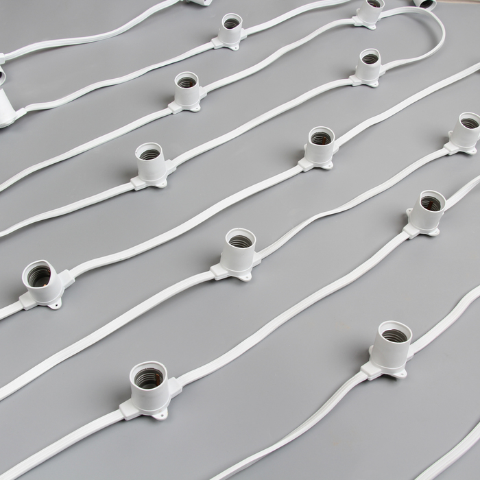 НИТЬ, 100 м. "Белт Лайт" Н.Б. 2 жилы, шаг 40 см, Е27, влагостойкая, IP65, фиксинг, КАУЧУК