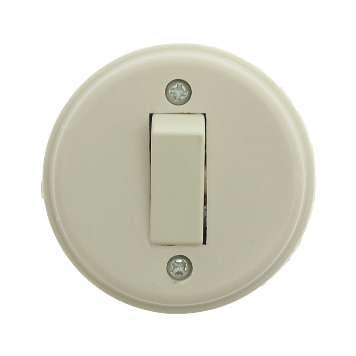 Выключатель накладной одноклавишный "Хит", 10 А, 220 В