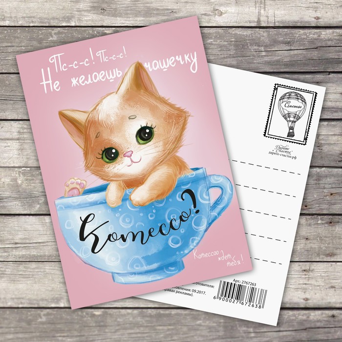 Открытка на каждый день «Котессо», 10,5 х 7,5 см