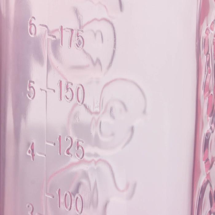 Бутылочка для кормления цветная, 250 мл, от 0 мес., цвет розовый