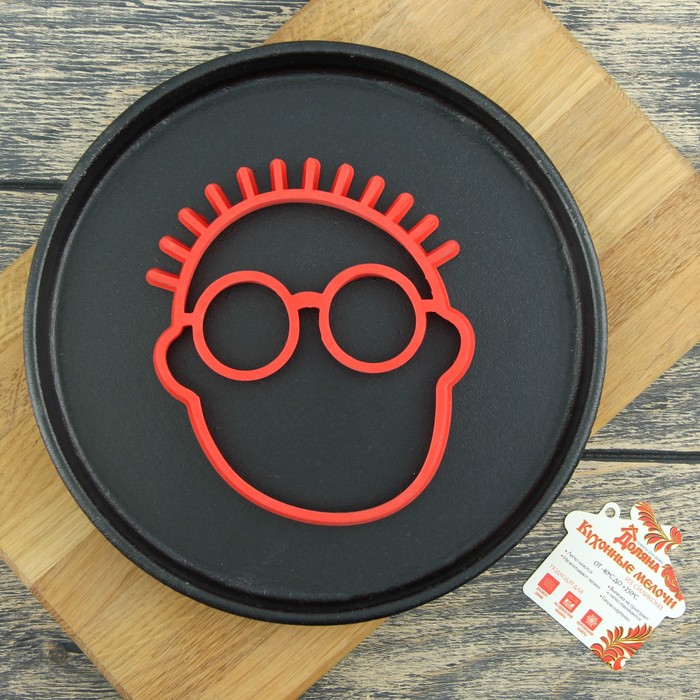 Форма для яичницы и блинов "Лицо" 12,5 см, цвета МИКС