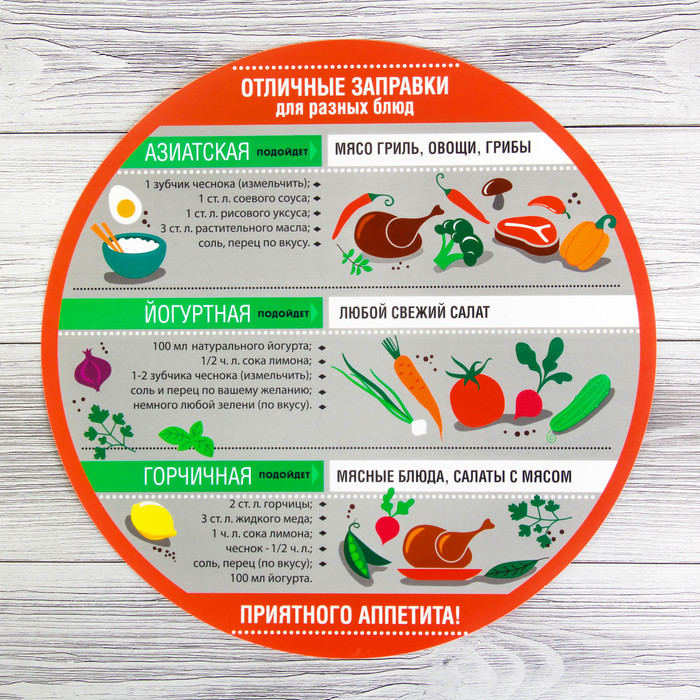 Коврик для резки "Отличные заправки", 30 см