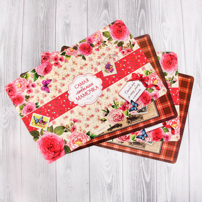 Набор салфеток на стол "Семья" 4 шт. 43 х 28 см