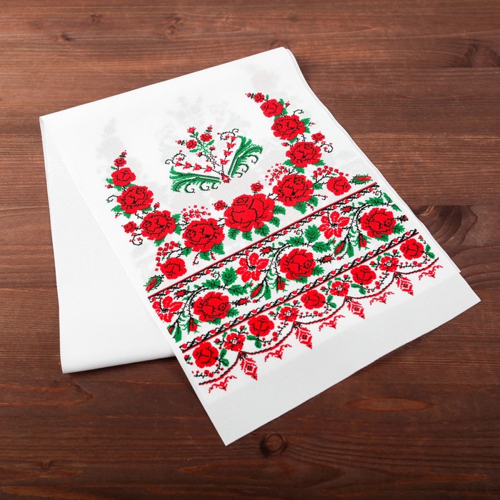 Рушник с орнаментом "Цветочный сад", 120 х 24 см