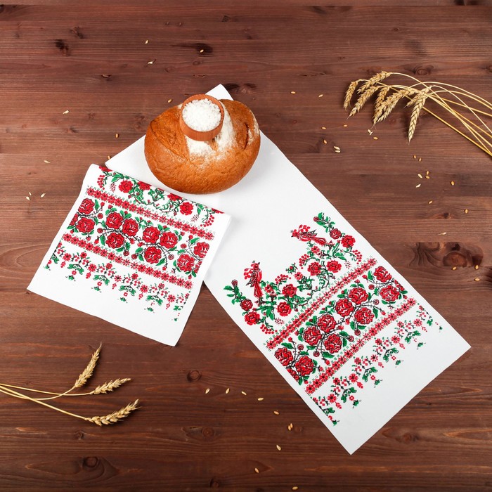 Рушник с орнаментом "Птицы", 120 х 24 см