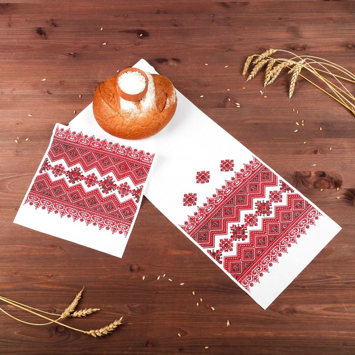 Рушник с орнаментом "Ромбы 3", 120 х 24 см