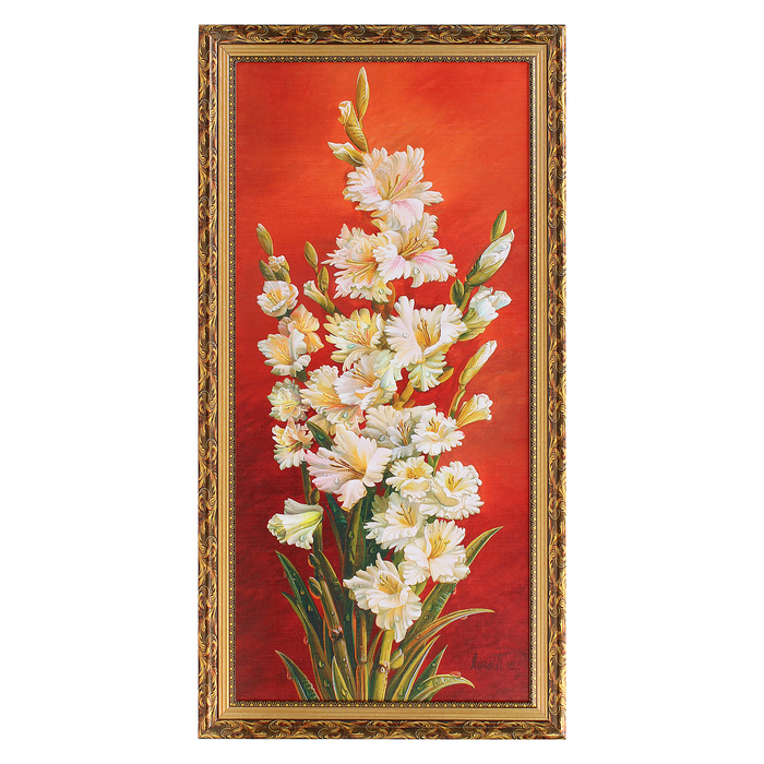 Картина "Белые цветы" 40х76 МДФ