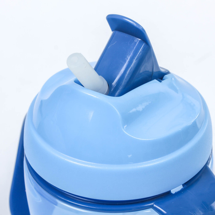 Поильник детский с трубочкой, с ручками, 260 мл, от 5 мес., цвет голубой