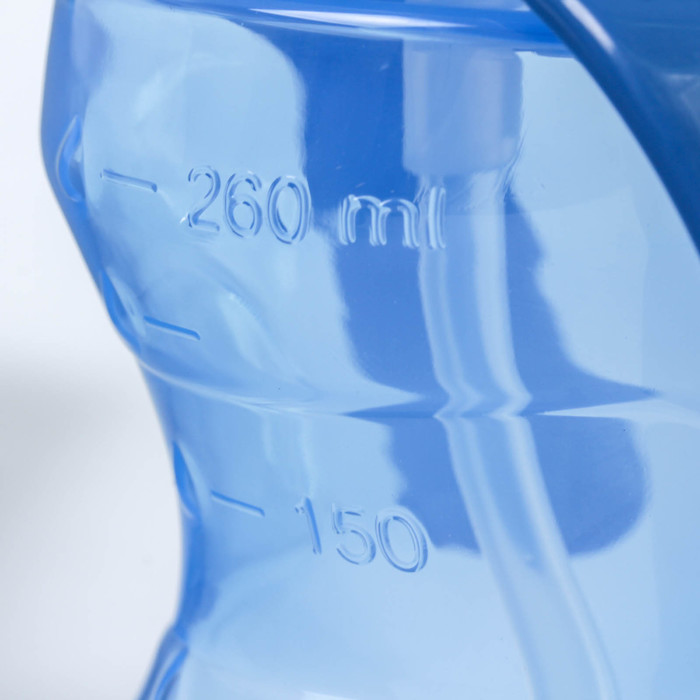 Поильник детский с трубочкой, с ручками, 260 мл, от 5 мес., цвет голубой