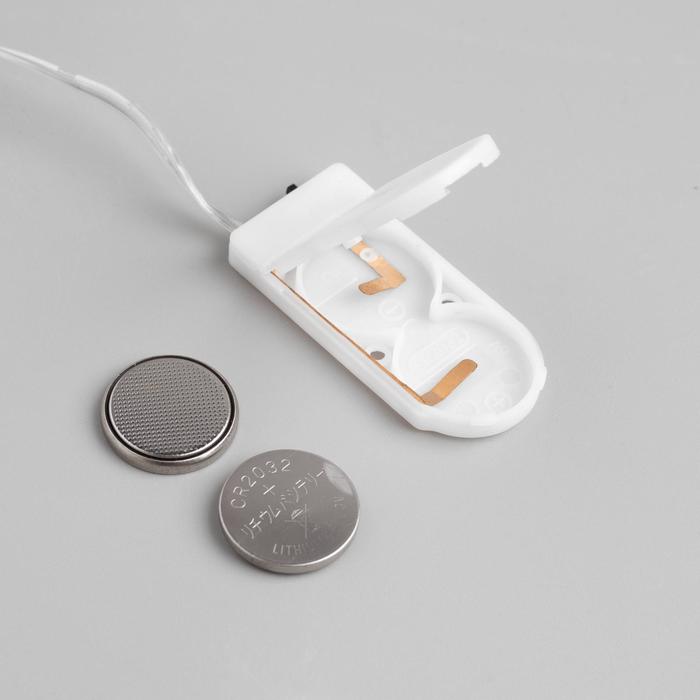 НИТЬ, 5 м. "Роса", LED-50-6V, (LR2032 2 шт.в комплекте), 1 режим, КРАСНЫЙ