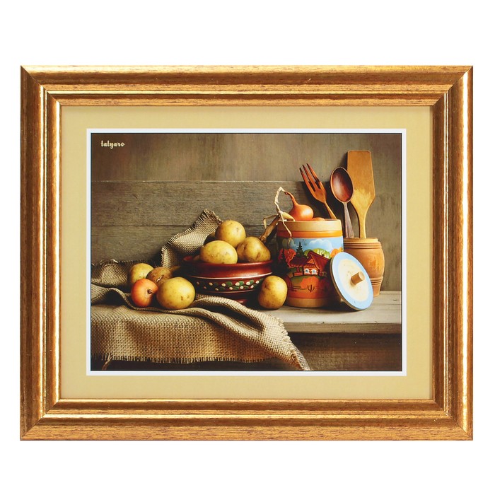 Картина "Деревенский уют" 28*28 см рамка микс