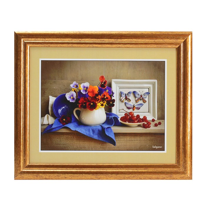 Картина "Бабочки" 23*28 см микс