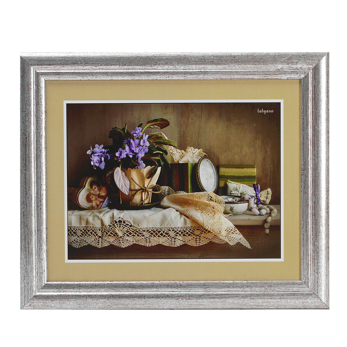 Картина "Фиалки" 23*28 см микс