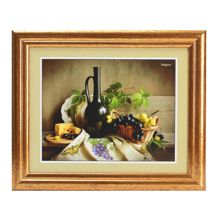 Картина "Домашнее вино" 23*28 см рамка микс