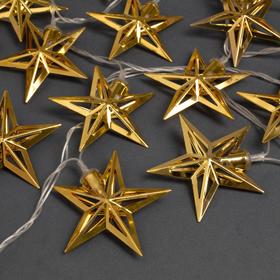 

Гирлянда "Нить" 4 м с насадками "Кремлевская звезда", IP20, прозрачная нить, 20 LED, свечение тёплое белое, 8 режимов, 220 В