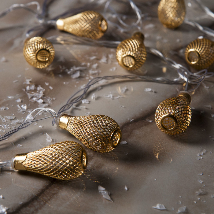 Гирлянда "Метраж" 5 м с насад. “Фонарик сетка”,4,5х2,5 см Н.С. LED-20-220V, 8р, Т-БЕЛЫЙ