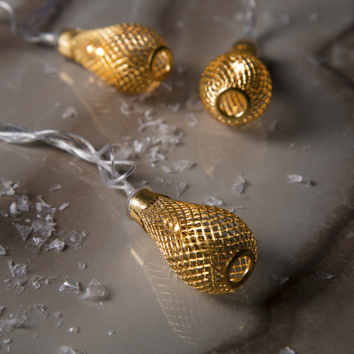 Гирлянда "Метраж" 5 м с насад. “Фонарик сетка”,4,5х2,5 см Н.С. LED-20-220V, 8р, Т-БЕЛЫЙ