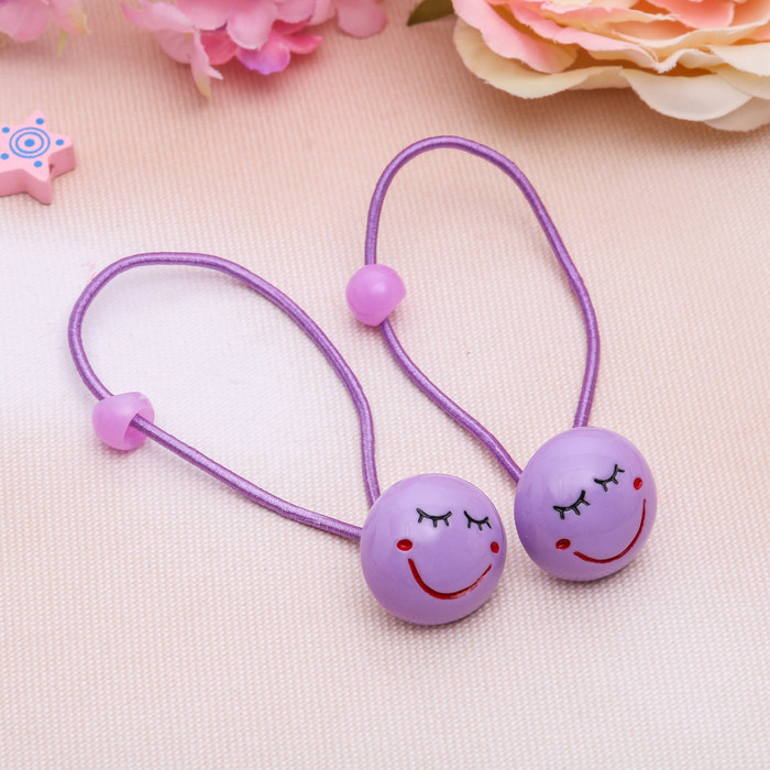 Резинка для волос "Улыбайся" милота, микс (цена за пару)