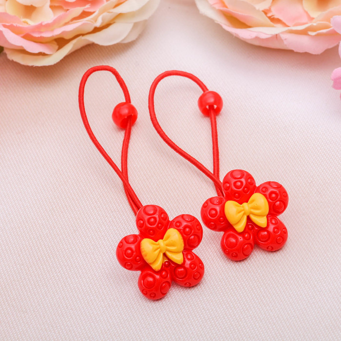 Резинка для волос "Пузырьковая" цветочек, микс (цена за пару)