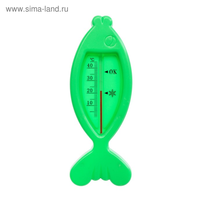 цена Термометр Рыбка, Luazon, детский, для воды, пластик, 15.5 см, микс