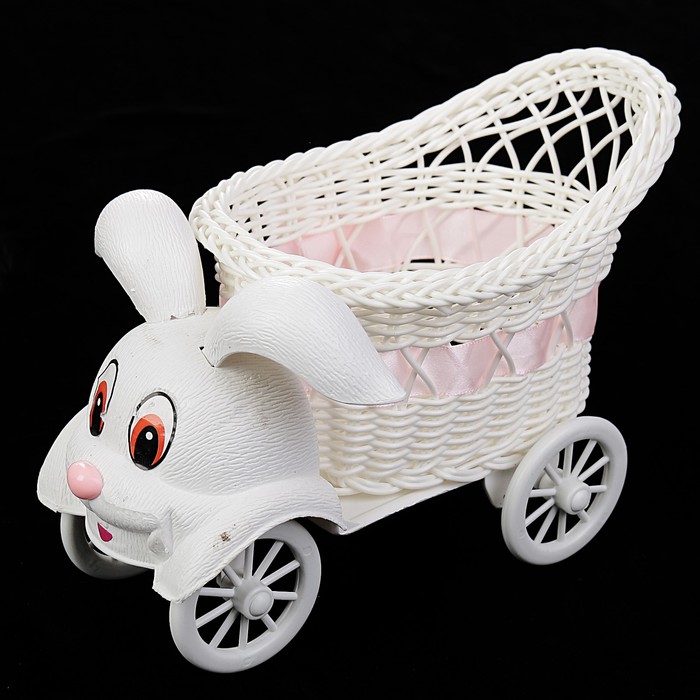 Корзина декоративная "Грузовичок - зайка" МИКС 14,5х18х12 см