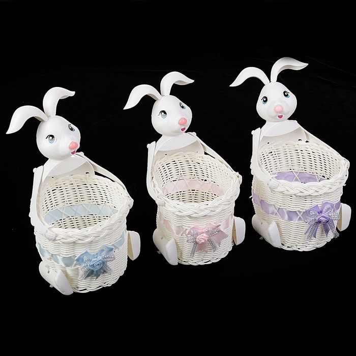 Корзина декоративная "Зайчонок" МИКС 16х26х16 см