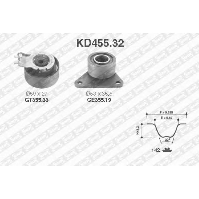 Ремкомплект ГРМ SNR KD45532