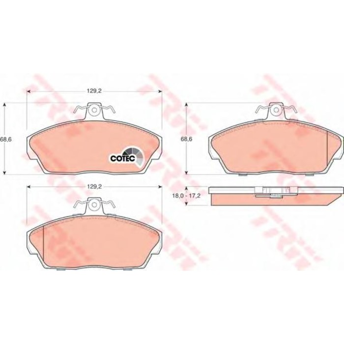 Колодки томрозные  TRW GDB1319