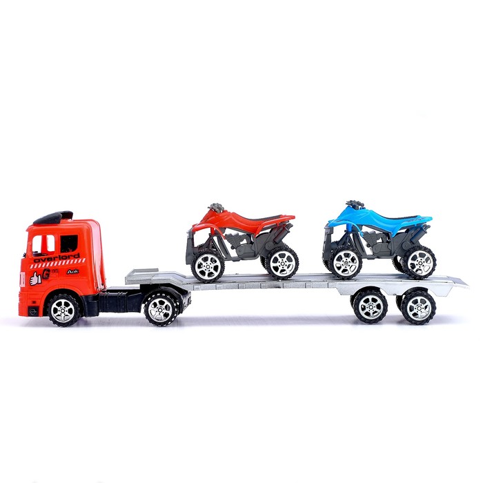 Грузовик инерционный "Автовоз" с квадроциклами, цвета МИКС