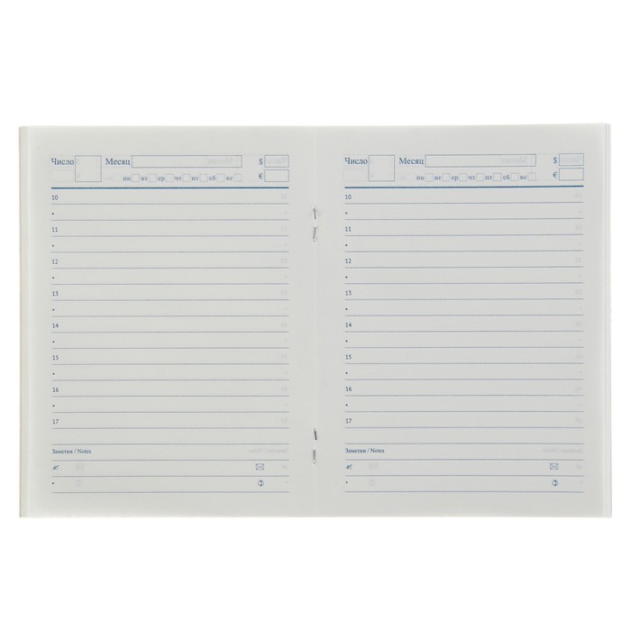 Ежедневник недатированный А6, 48 листов "Коллаж", блок офсет 70 г/м2, твердая ламинированная обложка