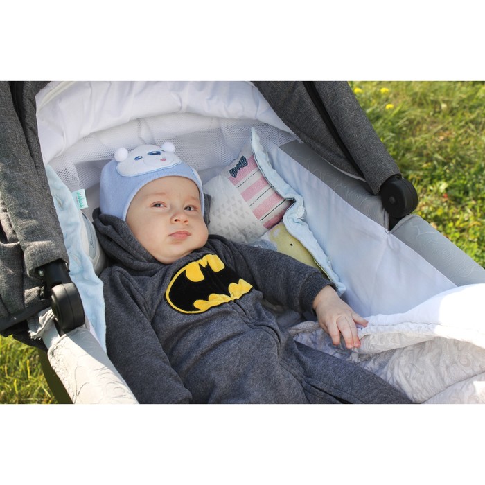 Подушка многофункциональная для кормления и укачивания "Медвежонок", голубой плюш