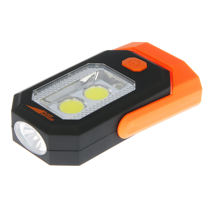 Фонарь светодиодный "Оптимус-pocket", 0.5W+3W COB, крючок, магнит, на 3xAAA