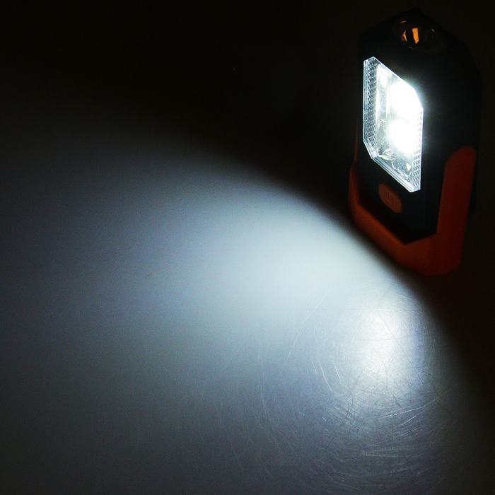 Фонарь светодиодный "Оптимус-pocket", 0.5W+3W COB, крючок, магнит, на 3xAAA