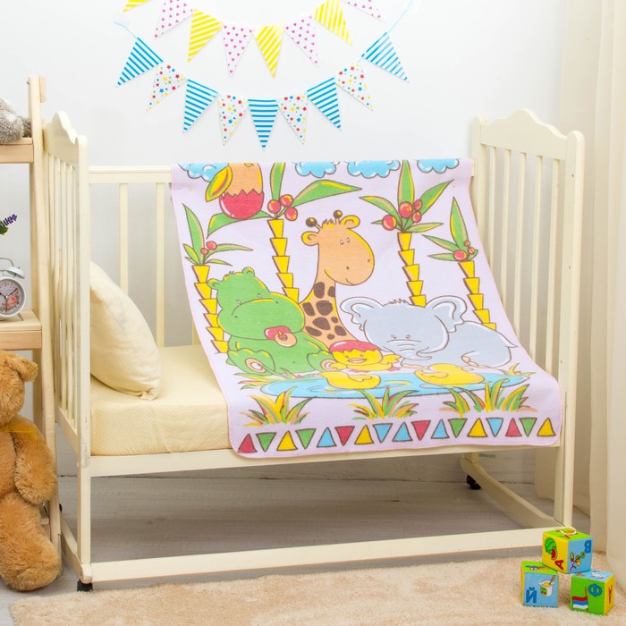 Одеяло байковое "У озера", размер 85х115 см, цвет розовый, хл100% 390 г/м D111511