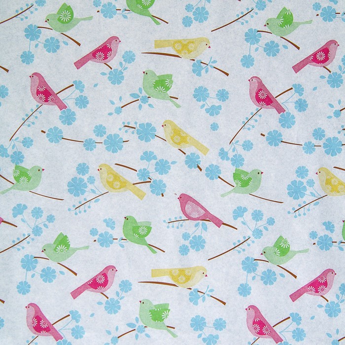 Бумага тишью «Певчие Птицы» 50 х 76 см