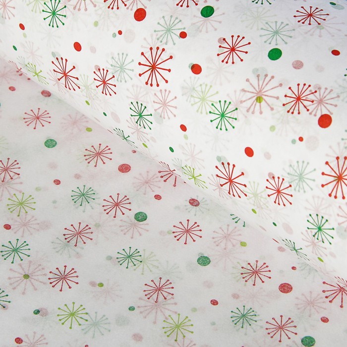 Бумага тишью «Рождественский салют» 50 х 76 см