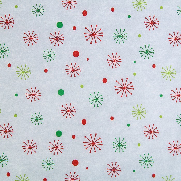 Бумага тишью «Рождественский салют» 50 х 76 см