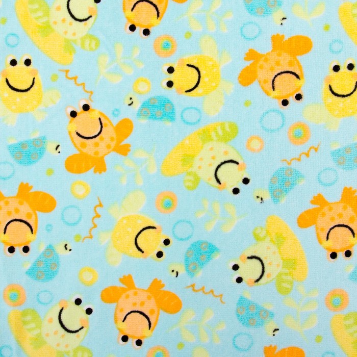 Полотенце махровое "Лягушата", размер 35х80 см, хл100%, велюр 380 г/м M25614