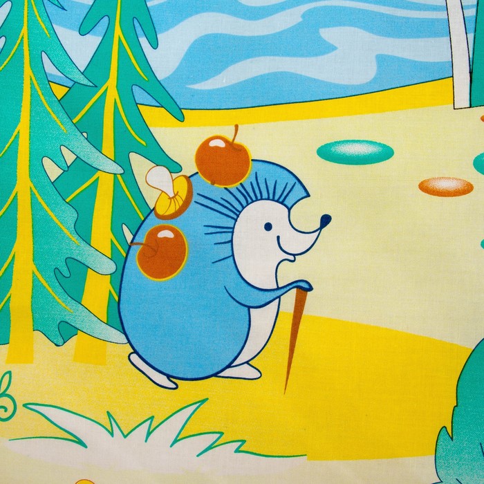 Комплект в кроватку "Гуси-лебеди", 6 предметов, цвет жёлтый, хл100% 125 г/м H713-1