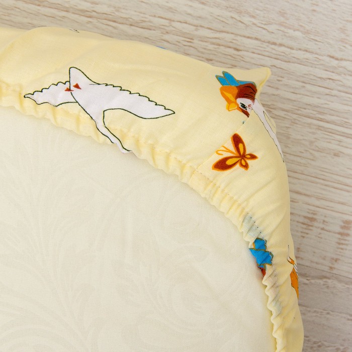 Комплект в кроватку "Гуси-лебеди", 6 предметов, цвет жёлтый, хл100% 125 г/м H713-1