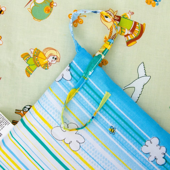 Комплект в кроватку "Гуси-лебеди", 6 предметов, цвет салатовый, хл100% 125 г/м H713-1